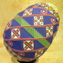 Blue Ukranian Easter Egg 復活節彩蛋